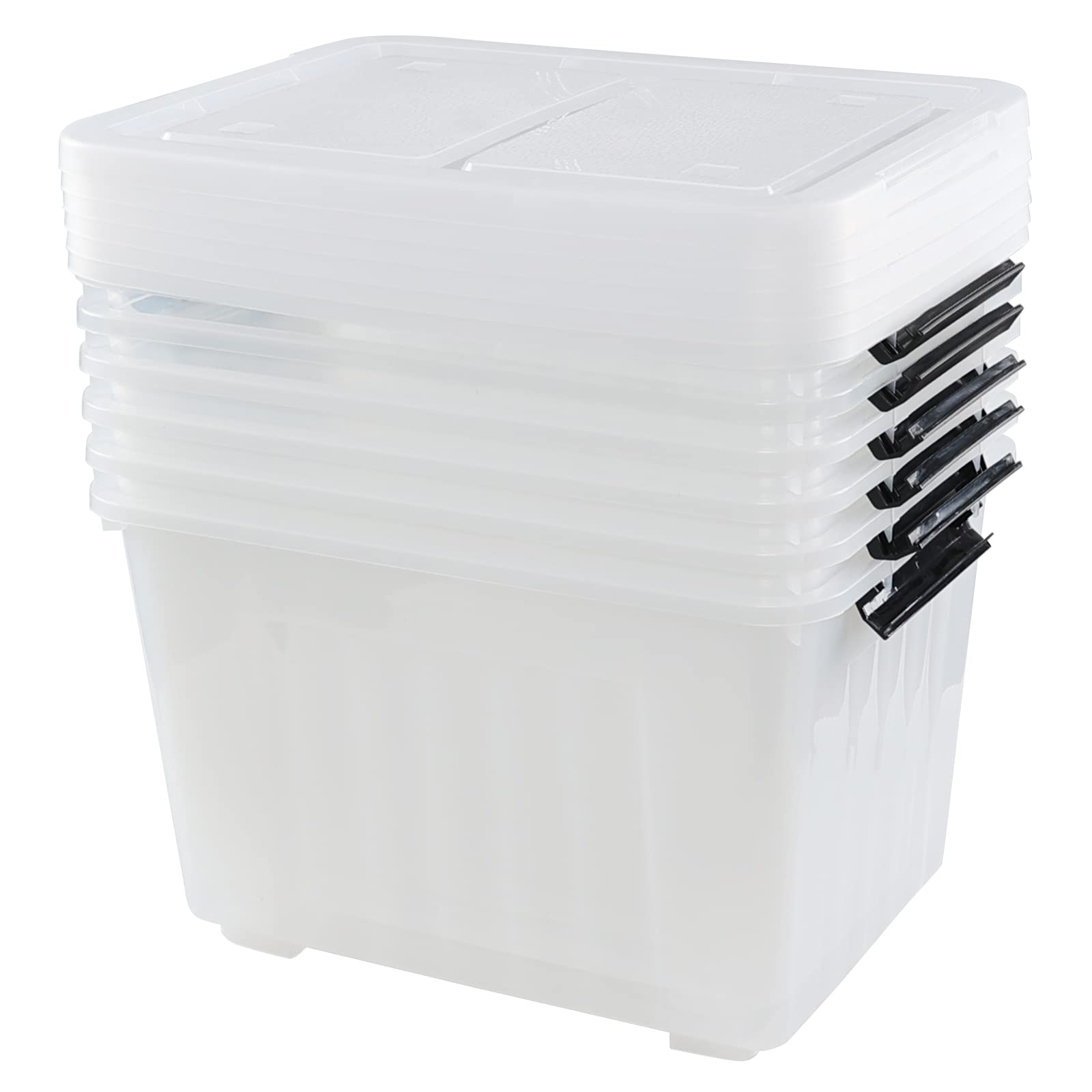 Amazon.com - Jekiyo 50 Liter Clear Storage Bin on Wheels, Large